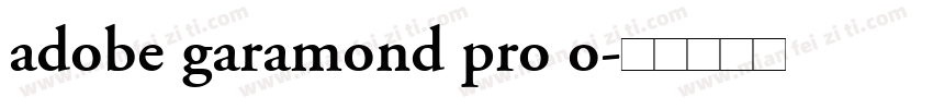 adobe garamond pro o字体转换